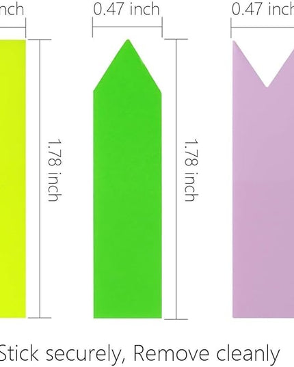KICNIC Page Markers Sticky Index Tabs 750 Pcs, Arrow Flag Tabs Self Adhesive, Sticky Notes for Page Marking and Highlighting [3 Designs, 10 Colors] Writable, Repositionable