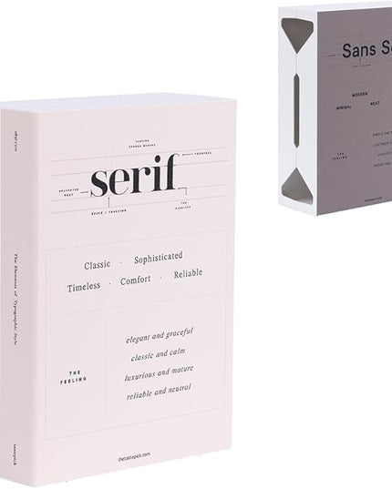 Book Shape Decorative Cable Management Box - Expandable Cable Organizer Box with Magnetic Closure for Home & Office (Serif, Standard)