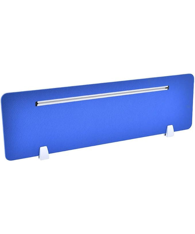 Acoustic Desk Privacy Panel, Noise-Reducing Partition for Independent Workstations, Table Divider Sit-Stand Desks (Blue, 120cm x 30cm)