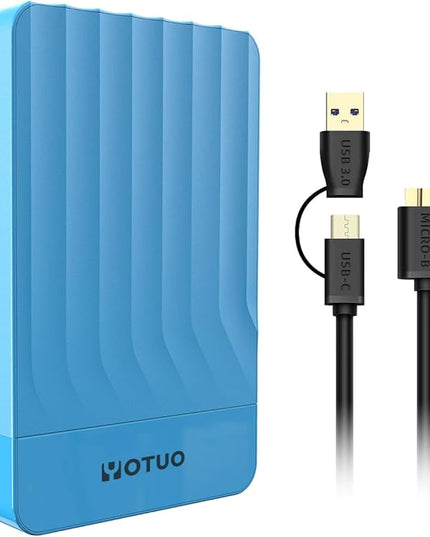 Portable External Hard Drive Storage Expansion Mobile HDD USB 3.0 for PC, Mac, Desktop, Laptop, PS4, PS5, Xbox One X/S, Xbox 360, Xbox Series X/S, Office & Game (Blue, 500GB)
