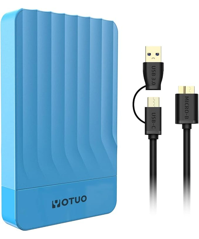 Portable External Hard Drive Storage Expansion Mobile HDD USB 3.0 for PC, Mac, Desktop, Laptop, PS4, PS5, Xbox One X/S, Xbox 360, Xbox Series X/S, Office & Game (Blue, 500GB)
