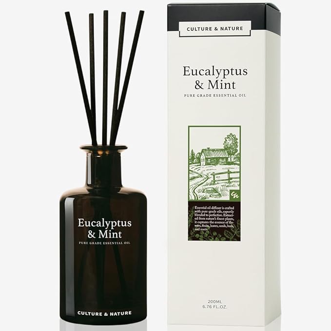 CULTURE & NATURE Pure Grade Essential Oil Diffuser (Eucalyptus & Mint)