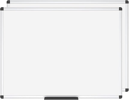 VIZ-PRO Magnetic Dry Erase Board, 36 X 24 Inches, Pack of 2, Silver Aluminium Frame