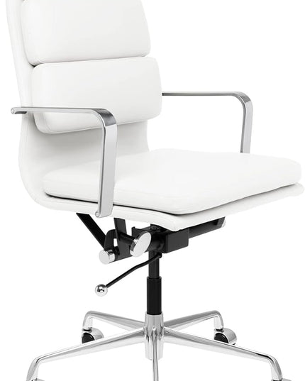 Laura Davidson Furniture SOHO II Tall Back Padded Management Chair (White)