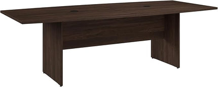 Bush Business Furniture 96-inch Office Conference Table with Wood Base, Boardroom Meeting Space for 8 Users, Black Walnut