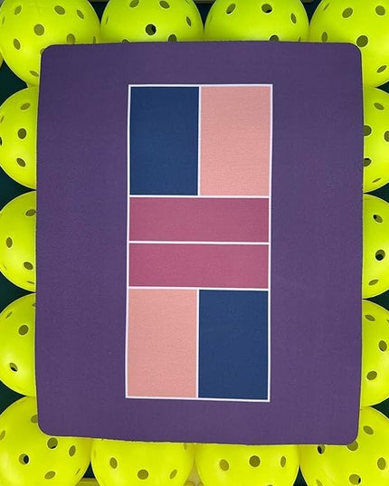 Racquet Inc Pickleball Court Mouse Pad – Purple Desk Mousepad with Fabric Surface – Pickleball-Themed Office Accessory for Work or Gaming – Compatible with Optical and Laser Mice