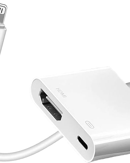 Apple MFi Certified Lightning to HDMI Digital AV Adapter 1080P HD Video HDMI Sync Screen Connector Cable with Charging Port Compatible with iPhone 14/13/12/11/ X/ 8/7/ iPad on HDTV/Projector/Monitor