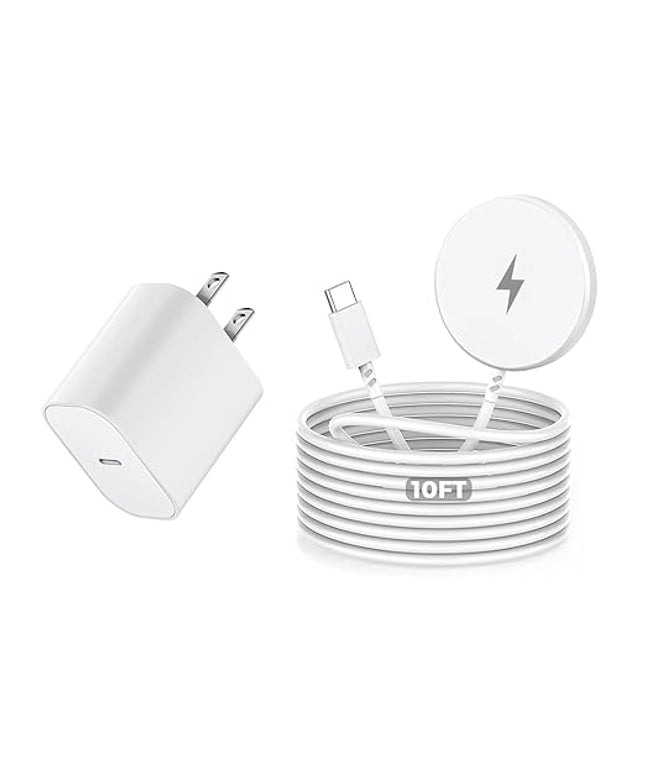 Magnetic Wireless Charger for iPhone 17 16 15,10FT Long Fast Phone Charging Pad with USB C Wall Charger Block For iPhone 17 Pro Max/17/iPhone 16 Pro Max/15/Plus/Pro/14/13/12 Series,AirPods 4/3/2/Pro 2