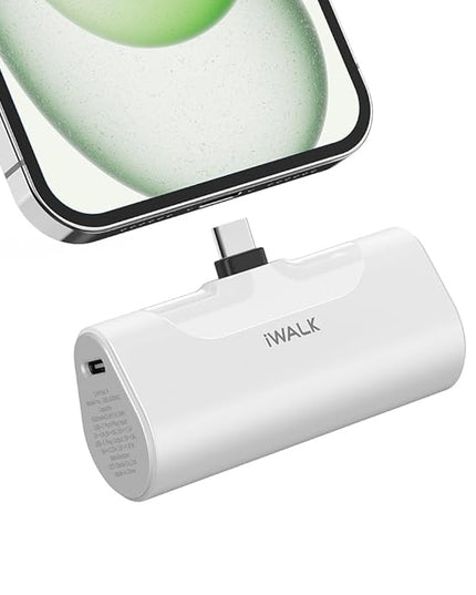 iWALK Portable Charger for iPhone 17/16/15 USB-C Small Power Bank 20W 4,500mAh Fast Charging Battery Pack Compatible with iPhone 15/16/16/17 Plus/17 Pro/17 Pro Max, Samsung Galaxy S25/S24/S23 Android