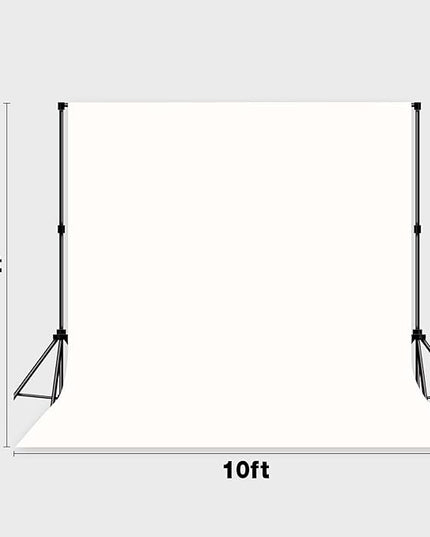 Photo Backdrop White Screen Background Fabric Professional Photography Solution 10x10ft Seamless Design eliminates Wrinkles Professional Portrait Short Video Minimalist Theme Decoration