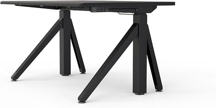 DEZCTOP Revon Pro Electric Standing Desk, 47.2" x 31.5" Large Work Surface, Height Adjustable (27.6"-47.2"), Sturdy Keel Frame, with Magnetic Modular System, Anti-Collision, Ash Black for Home Office