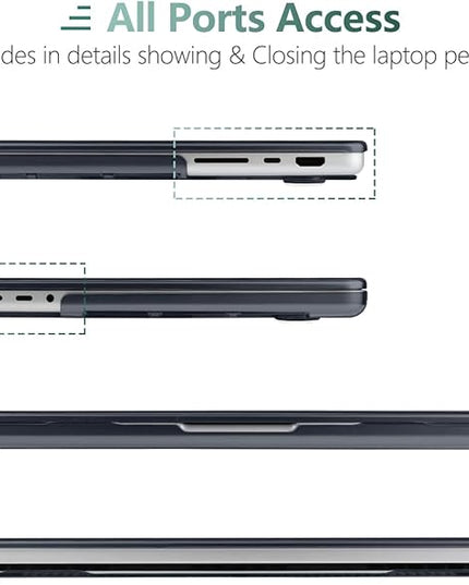 DONGKE Case for M5 MacBook Pro 14 inch 2025 2024-2021 M4 M3 M2 M1, Plastic Hard Shell Cover Compatible with A3434 A3112 A3401 A3185 A2992 A2779 A2442, Retina XDR Display & Touch ID, Golden Wave