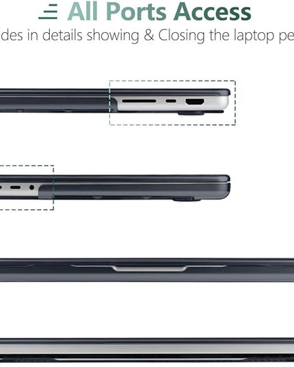 DONGKE Case for M5 MacBook Pro 14 inch 2025 2024-2021 M4 M3 M2 M1, Plastic Hard Shell Cover Compatible with A3434 A3112 A3401 A3185 A2992 A2779 A2442, Retina XDR Display & Touch ID, Wood Grain