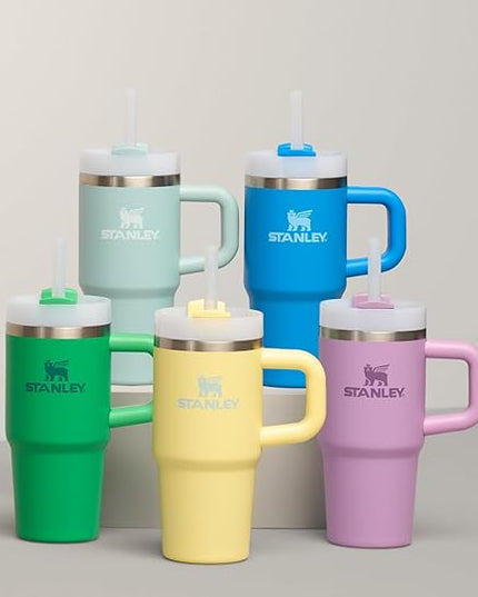 STANLEY Quencher H2.0 Tumbler with Handle and Straw 20 oz | Flowstate 3-Position Lid | Cup Holder Compatible for Travel | Insulated Stainless Steel Cup | BPA-Free | Seafoam
