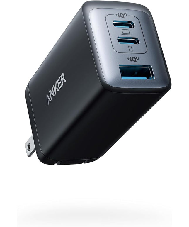 Anker Charger, 65W 3-Port Fast Compact Foldable USB C Charger Block for MacBook Pro/Air, iPad Pro, Galaxy S20, Dell XPS 13, Note 20/10+, iPhone 17 Series, Steam Deck, and More