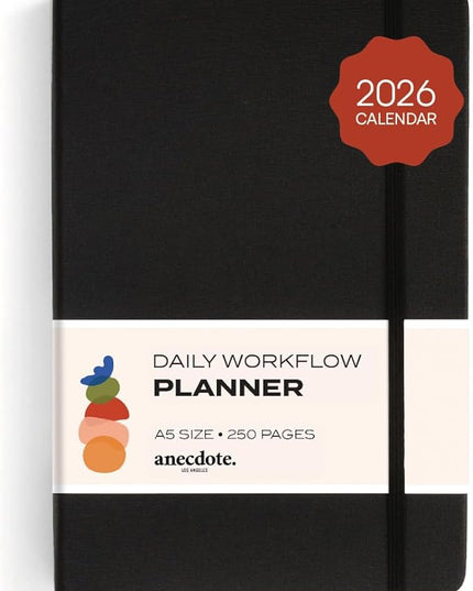 Anecdote 2026 Planner: A Monthly, Weekly & Daily Planner 2026 for Planning Your Success - A5 Size Hardcover Start Anytime and Achieve your Goals - Black