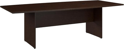 Bush Business Furniture 96-inch Office Conference Table with Wood Base, Boardroom Meeting Space for 8 Users, Mocha Cherry