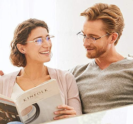 Progressive Multifocus Computer Reading Glasses Blue Light Blocking No Line Lenses Multifocal Readers for Men and Women
