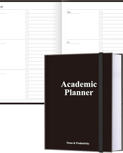 Academic Planner for 2026 or Anytime – A5 Undated Weekly Student Planner For Homeschool, High School, College & Nursing Students, 200 Pages, 5.8" x 8.5", Black