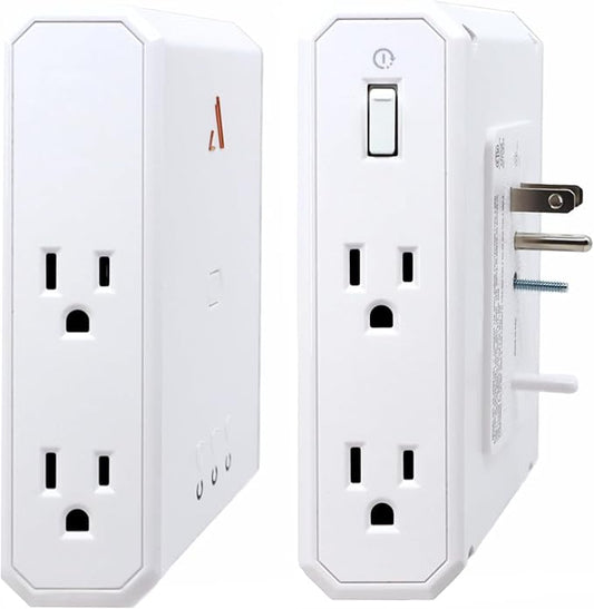 Austere III Series, Appliance Wall Power 4 Outlet Surge Protector for Kitchen, 2500 Joules, Flameless MOV, Overcurrent Protection, SmartFit Outlets, 4 Year Component Guarantee