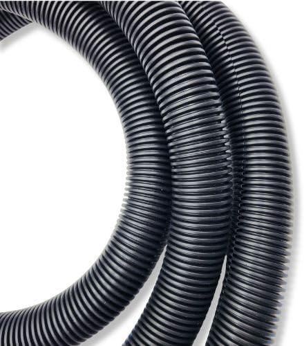 567ITG 1/4" x 25ft Split Wire Loom Tubing - Black Automotive Wire Protector Conduit, Electrical Wiring Cover & Harness Wrap, Flexible Cable Sleeve