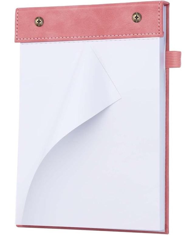 Mogoostry A5 Blank Planning Pads 5.9" x 8" Planner To Do List Memo Note Pads Screw Binding Writing Paperboard Notepad, 100 Sheets per Pack, Pink