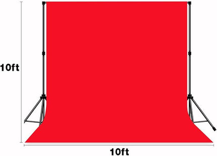 Photo Backdrop Red Background Cloth Professional Photography Solution 10x10ft Seamless Design to Eliminate Wrinkles Wedding Luxury Theme Decoration Art Exhibition Gallery Display