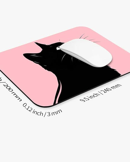 Square Mouse Pad Cat,Personalized Premium-Textured Custom Mouse Mat Design,Washable Mousepad Lycra Cloth,Non-Slip Rubber Base Computer Mouse Pads for Wireless Mouse