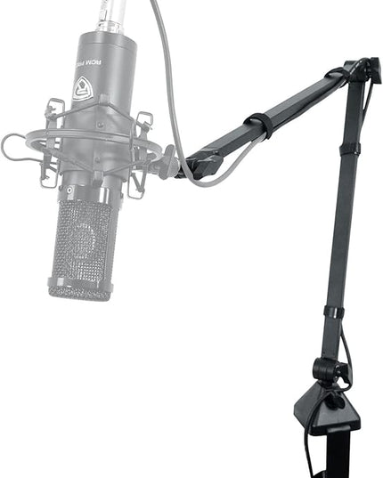 Rockville R-BOOM 34 34-Inch Boom Arm Studio Podcast Mic Stand, ABS Desk Clamp, Adjustable 3-Area Articulation, 360 degree Rotation, Steel Arm, for Podcasting and Streaming