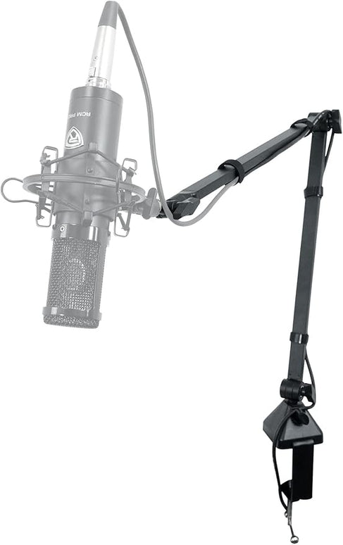 Rockville R-BOOM 34 34-Inch Boom Arm Studio Podcast Mic Stand, ABS Desk Clamp, Adjustable 3-Area Articulation, 360 degree Rotation, Steel Arm, for Podcasting and Streaming