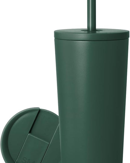 Simple Modern Insulated Tumbler with Lid and Straw | Iced Coffee Cup Reusable Stainless Steel Water Bottle Travel Mug | Gifts for Women Men Her Him | Classic Collection | 20oz | Forest