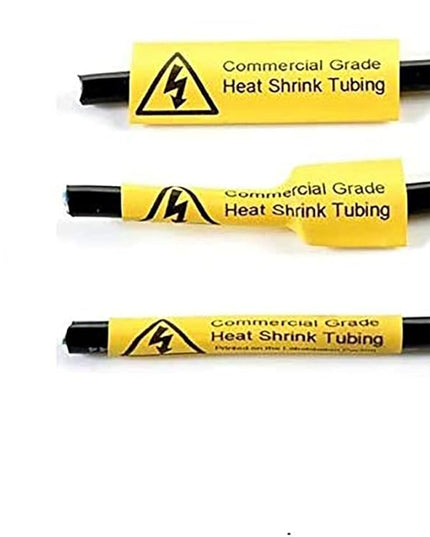 Compatible Industrial Label Tape Replace for DYMO Rhino 18058 Black on Yellow 19mm Heat Shrink Tube Label Tapes 3/4'' x 5' for DYMO Rhino 4200, 5000, 5200, 6000 Label Makers,4-Pack