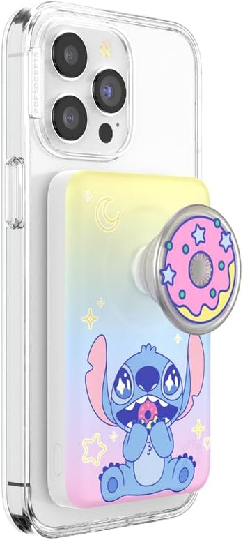 PopSockets PowerPack for MagSafe, Portable Phone Charger, Magnetic Wireless Portable Charger, 5000mAh - Stitch Snack Attack