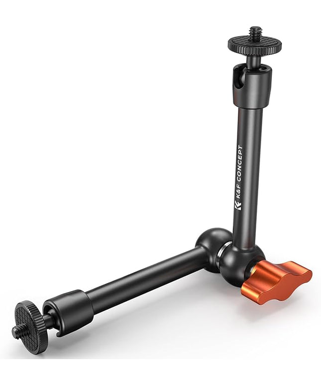 K&F CONCEPT 9.8" Magic Arm, 1/4" Screw Camera Mount Arm 360° Ball Heads for DSLRs, Monitor, Flash, LED Light, Microphone, Camera Cage, Action Camera