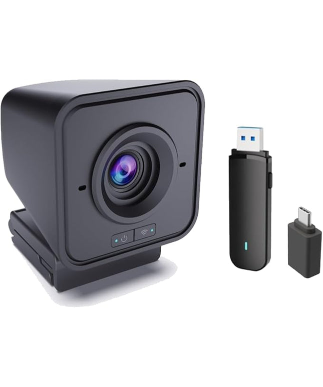 Project Telecom 1080p Wireless Webcam with Microphone – USB PC Camera for Laptop & Desktop Full HD Streaming Web Camera for Video Calls, Zoom, Remote Meetings – Plug & Play USB Web Cam