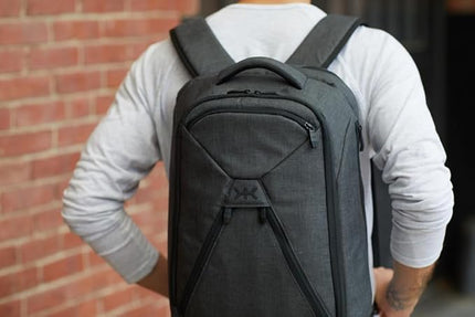 Knack Series 1 Laptop Backpack Fits up to 15 Inch - Knack Bags Carry-On Backpack, TSA Approved, Expandable Travel Backpacks With 3 Day Outfit Capacity (Stealth Black, Medium)