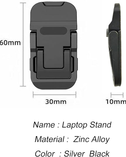 2PCS Laptop Stand, Portable Laptop Cooling Pad, Foldable Metal Keyboard Stand, Mini Keyboard Pillar (Silver,Two Gears)