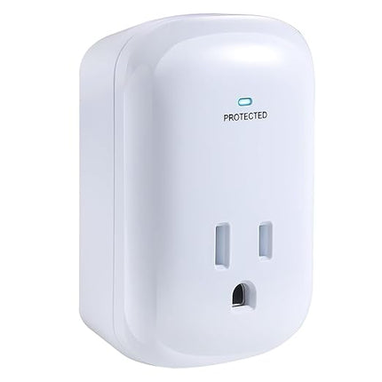 Single Surge Protector Plug, FiiMan ETL Listed Grounded Outlet Wall Tap Adapter with Indicator Light,1-Outlet,2200 Joules/15A/1875W, White, 1Pack