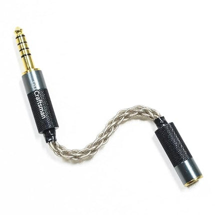 GUCraftsman 4.4mm Balanced Male to 2.5mm Balanced Female Headphone Adapter Cable 6N Single Crystal Silver Headphone Jack Convert Cable for Audio Players with 4.4mm Balanced Ports¡­