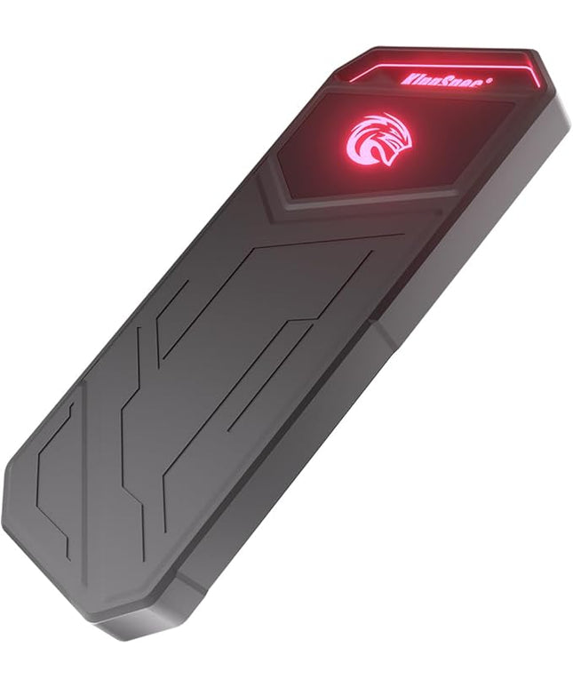 KingSpec Z5 512GB External SSD - 2100MB/s, Portable Solid State Hard Drives with RGB Light, Zinc Alloy Case, USB 3.2 Gen2x2 Interface, Compatible with Mobile Phone/PS4/Laptop/TV/PC (512GB)