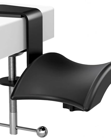 Singzhu Heavy-Duty Metal Headphone Stand Hanger for Large Gaming Headsets - Saddle-Shaped Holder & Desk Clamp (Fits 2in Thick Surfaces) - Durable Steel, Space-Saving Design
