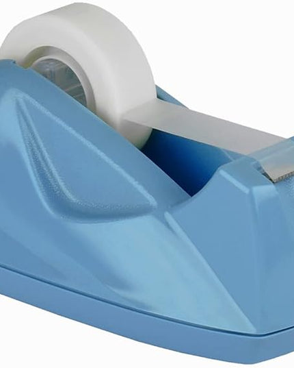 Acrimet Premium Desktop Tape Dispenser, Plastic, Non-Skid Base (Heavy Duty) (Light Blue Color)