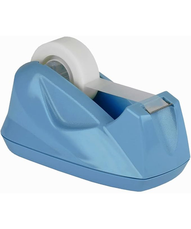 Acrimet Premium Desktop Tape Dispenser, Plastic, Non-Skid Base (Heavy Duty) (Light Blue Color)