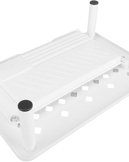 GOWENIC Desktop Computer Riser Stand with Drawer, Monitor Stand Riser 3 Height Adjustable, Laptop Stand for Desk, Desk Organizer for Computer, Laptop, Printer, Notebook (White)