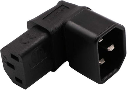 IEC C14 to C13 Power Adapter PDU Plug/Socket Down 90 Degree for LCD Wall Mount TV 2 Pack