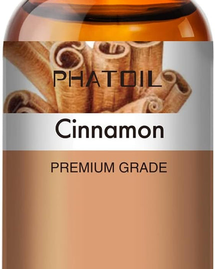 PHATOIL 100ML Cinnamon Essential Oil, Huge 3.38fl.oz Bottle Cinnamon Oil, Aromatherapy Oils for Diffuser, Humidifier, DIY, Essential Oil Singles
