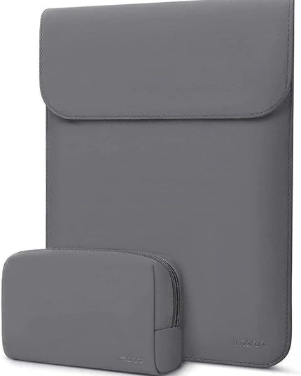 MOSISO Laptop Case 13 inch, 13 inch Laptop Sleeve Compatible with MacBook Air M4 M3 M2 M1 2025-2018 / Pro M2 M1 2025-2016, Faux Suede Leather Case with Small Bag, Space Gray