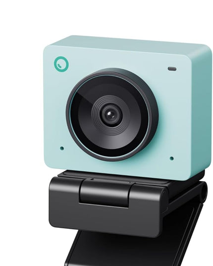 OBSBOT Meet 2-4K Webcam for PC with 1/2" Sensor, AI Framing & Autofocus, Beauty Mode, Lightweight, Gesture Control, HDR, Dual Microphone, 60 FPS, Web Cam for Streaming, Meeting, Gaming. (Aurora Green)