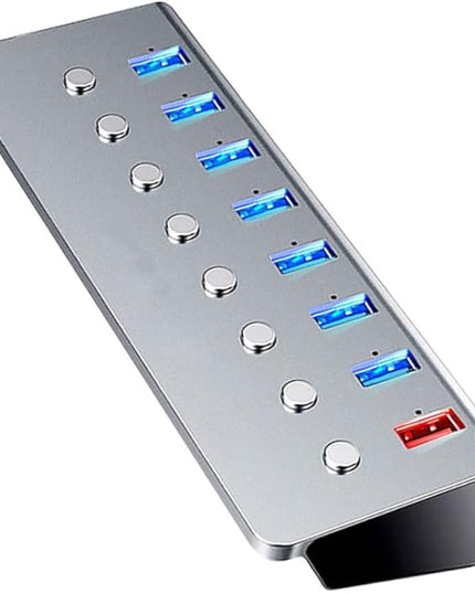 BESPORTBLE Port USB Hub Charging Port Independent Power Switches USB Splitter Expansion for Laptop and Computer