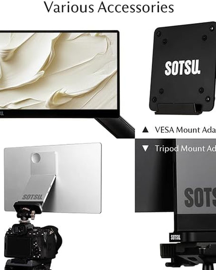 SOTSU FlipAction Go 14" Premium Portable Monitor SFA14PMML | Robust but Lightweight | Tempered Glass Cover | 1080p | 400 Nits | 100% sRGB | 5W | Super Versatile | USB C or Mini HDMI